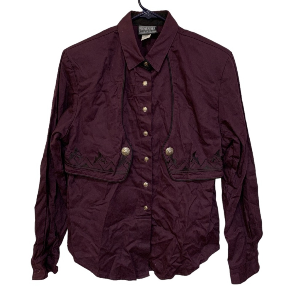 Vintage Roughrider Purple Western Button Down Shirt